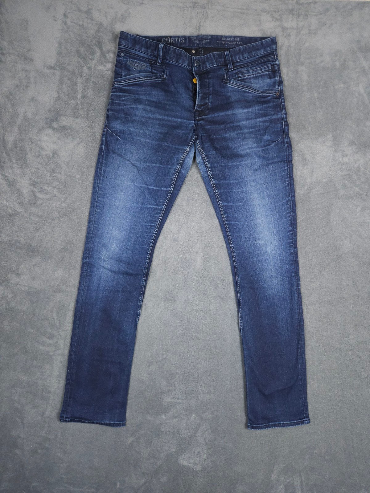 Pme Legend Broek Curtis W38 L38 Relaxed Straight Blauw Pall., Kleding | Heren, Spijkerbroeken en Jeans, W36 - W38 (confectie 52/54)