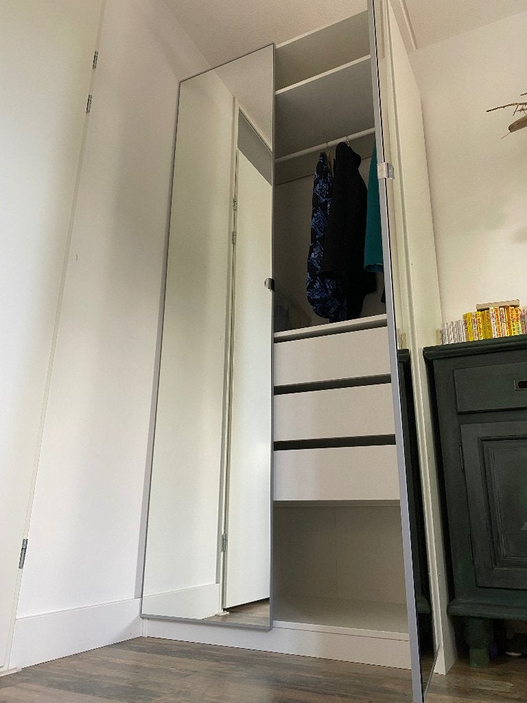 IKEA kast Pax met spiegeldeur, Huis en Inrichting, Kasten | Kledingkasten, 200 cm of meer, Scandinavisch, 50 tot 100 cm, Zo goed als nieuw