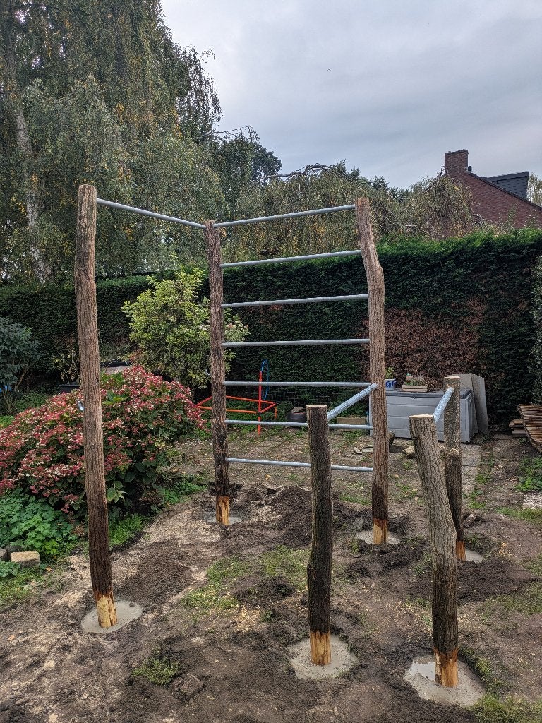 Klimrek tuin - unieke monkey bars van robinia hout, Ophalen, Nieuw, Armen, Overige typen