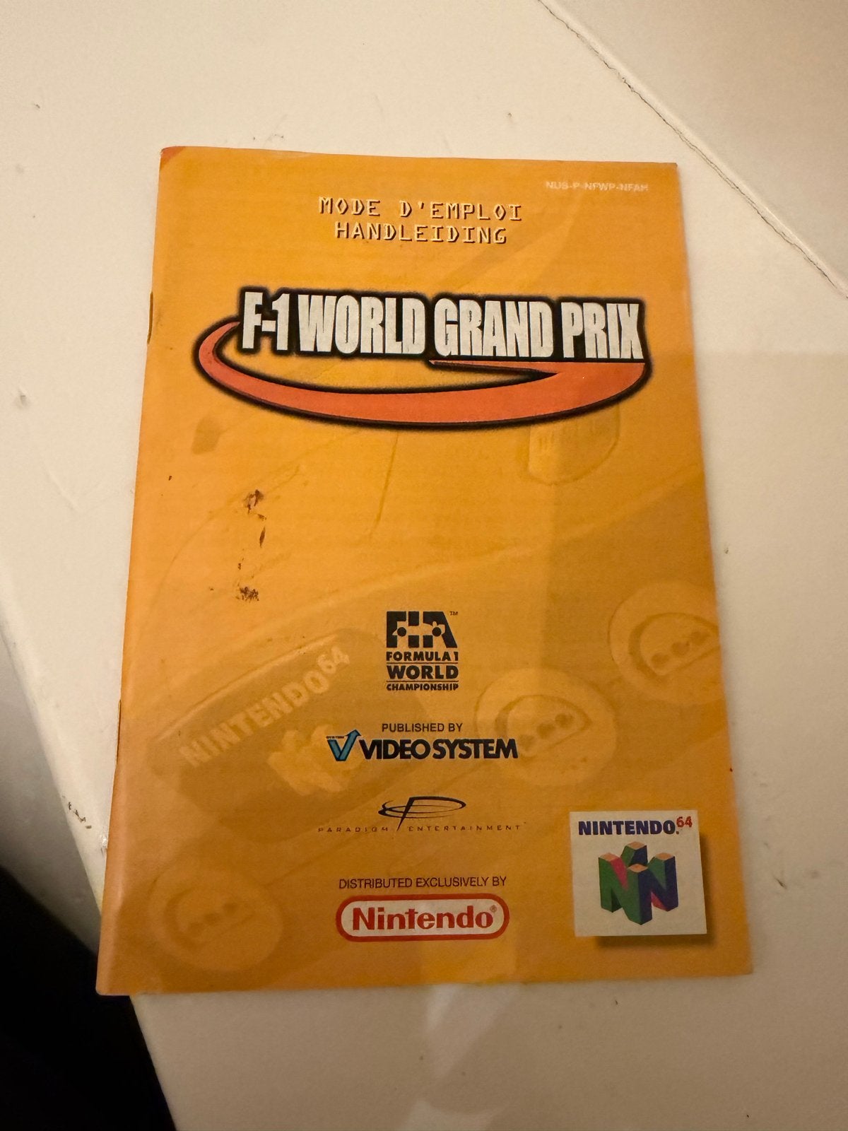 F-1 World Grand Prix Handleiding Nintendo 64, Gebruikt, 1 speler, Racen en Vliegen, Ophalen of Verzenden
