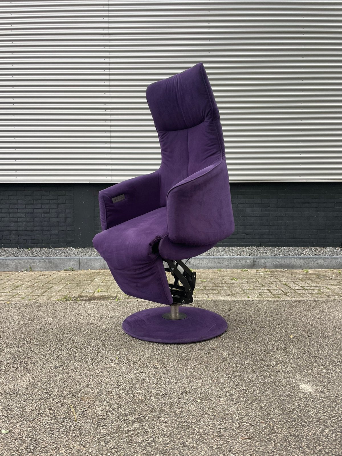Nette de toekomst twice sta op stoel / relax fauteuil L, Minder dan 75 cm, Leer, Ophalen of Verzenden, 50 tot 75 cm
