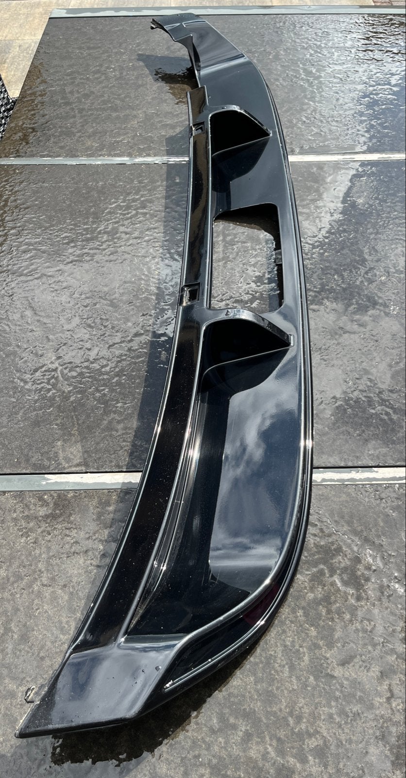 Achterbumper onderspoiler Golf 7 R-Line zwart hoogglans, Auto-onderdelen, Gebruikt, Volkswagen, Ophalen of Verzenden, Achter