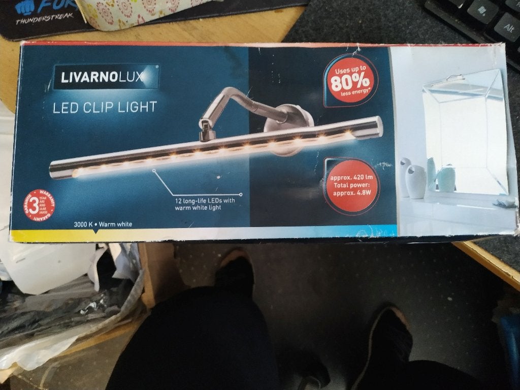 Livarno lux led clip light, Ophalen of Verzenden, Nieuw, Wandlamp, Zilver