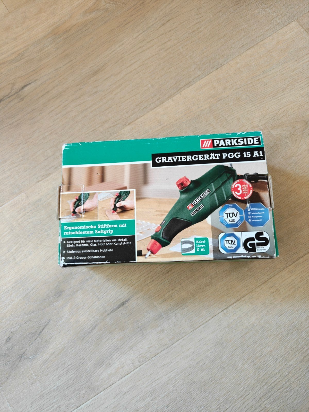 Parkside graveerapparaat PGG 15 A1 met doos en accessoires, Ophalen