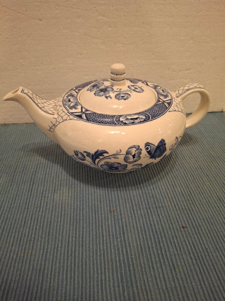 Butterfly - Societe Ceramique - mooie theepot met vlinders, Ophalen of Verzenden