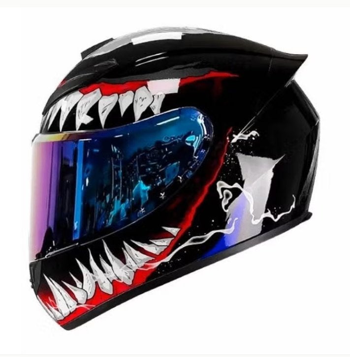 Professionele beschermende Motorhelm Unisex in Venom stijl, Ophalen of Verzenden, Tweedehands, Overige typen, Overige merken
