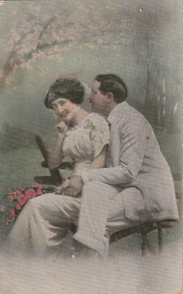 MEISJE JURK ROMANTIEK UIT 1918 MOOI OUDE KAART KO609, Verzamelen, Ophalen of Verzenden, Voor 1920, Gelopen, Overige thema's