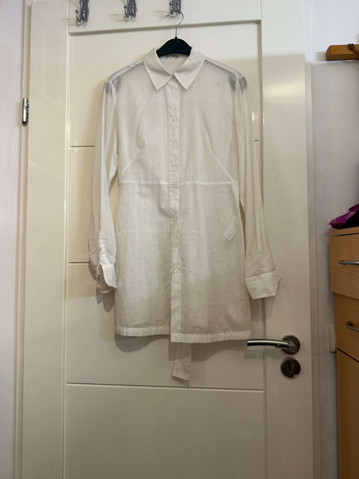 Mooie blouse ‘nice connection’  38, Ophalen of Verzenden, Zo goed als nieuw, Maat 38/40 (M), Wit