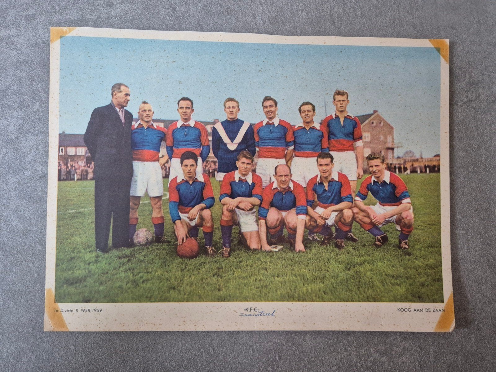 Voetbalplaat Esso 1958/59 K.F.C., Ophalen of Verzenden, Poster, Plaatje of Sticker