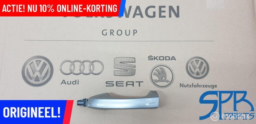 GOLF 7 KEYLESS LB7W LINKS PORTIER GREEP Deurgreep Linksvoor, Volkswagen, Nieuw, Ophalen of Verzenden, Volkswagen
