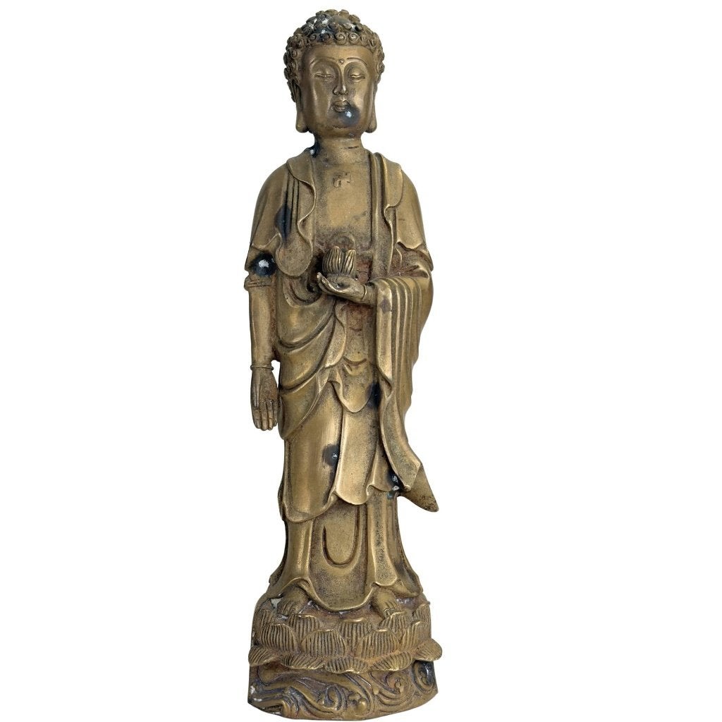 Boeddhabeeld – Amitabha – brons – Qing, Antiek en Kunst, China, Ophalen of Verzenden, Beeld, Brons