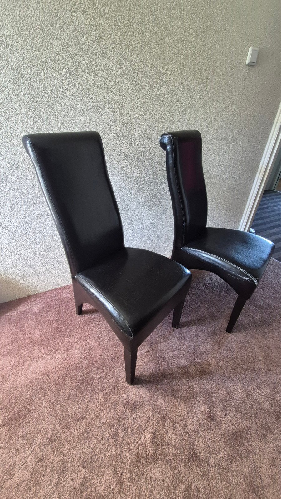 2 stoelen gratis, Ophalen, Gebruikt, Twee, Zwart