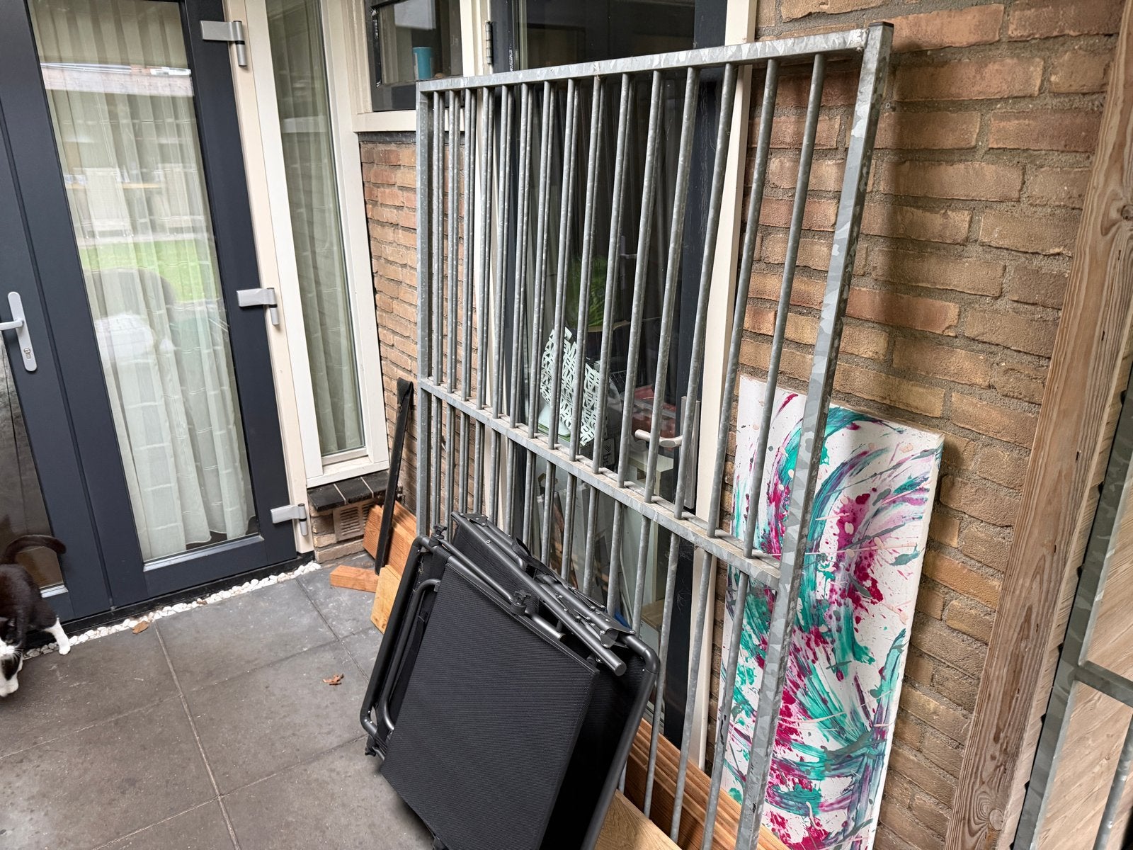Kenneldelen 5x met deur en steunen voor dak, Dieren en Toebehoren, Ophalen, Gebruikt