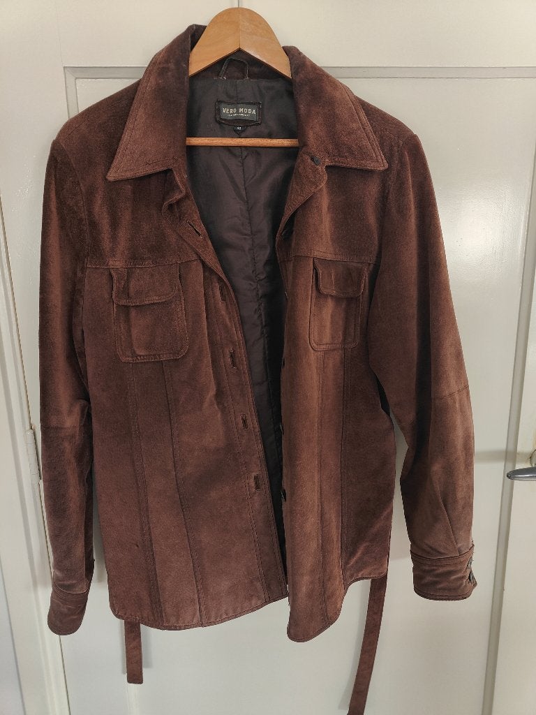 Suede dames jas Vero Moda maar 42, Bruin, Vero Moda, Maat 42/44 (L), Ophalen of Verzenden