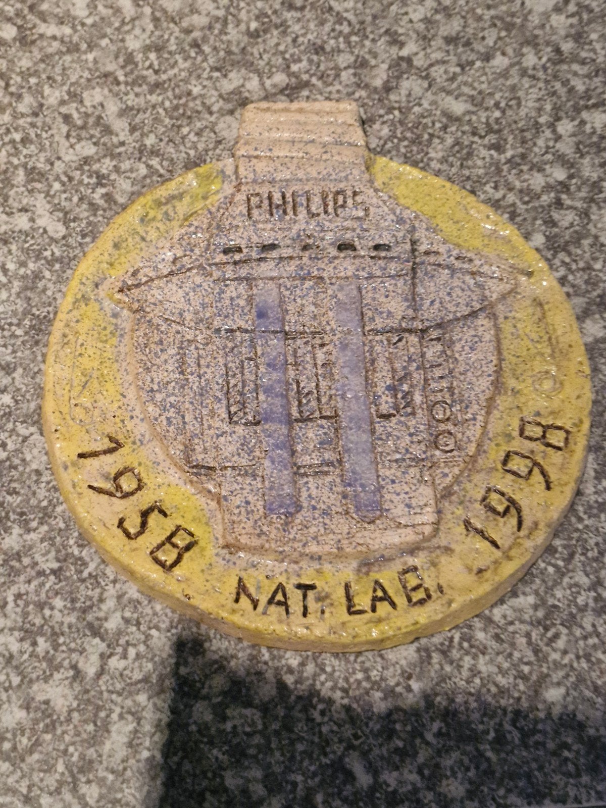 Uniek Philips Nat. Lab. 1958-1998 herdenkingskunstwerk, Ophalen of Verzenden