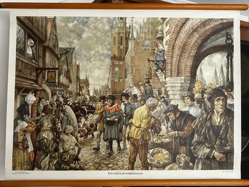 Een stad in de middeleeuwen, Ophalen of Verzenden, Geschiedenis