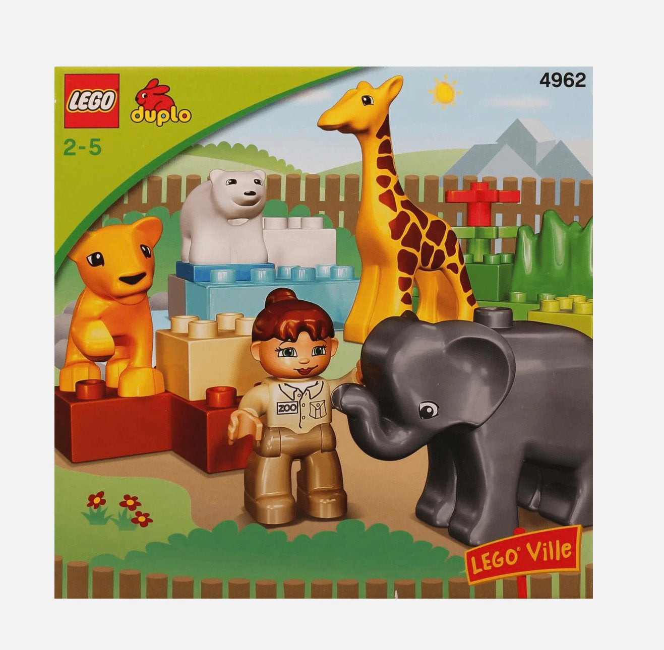 LEGO DUPLO-set 4962 Baby Dierentuin - compleet!, Ophalen of Verzenden, Zo goed als nieuw, Duplo, Complete set