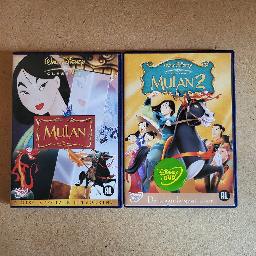 Dvd's: Mulan 1 & 2, Ophalen, Nederlands, Nederlands, Zo goed als nieuw