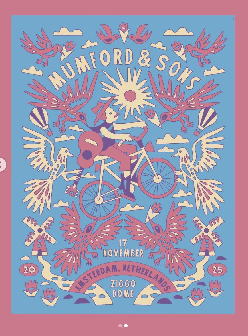 GEZOCHT: Mumford & Sons Ziggo Dome poster, 17 november 2025, Ophalen of Verzenden, Zo goed als nieuw, A1 t/m A3, Muziek