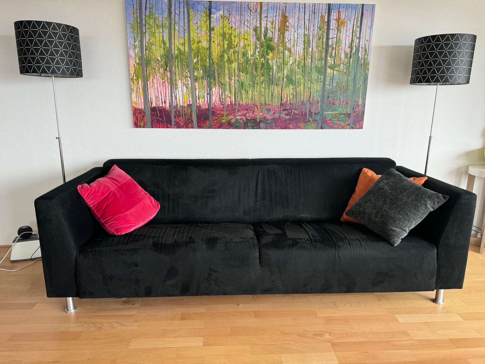 2x 3 zits bank, Ophalen, Gebruikt, 75 tot 100 cm, Stof