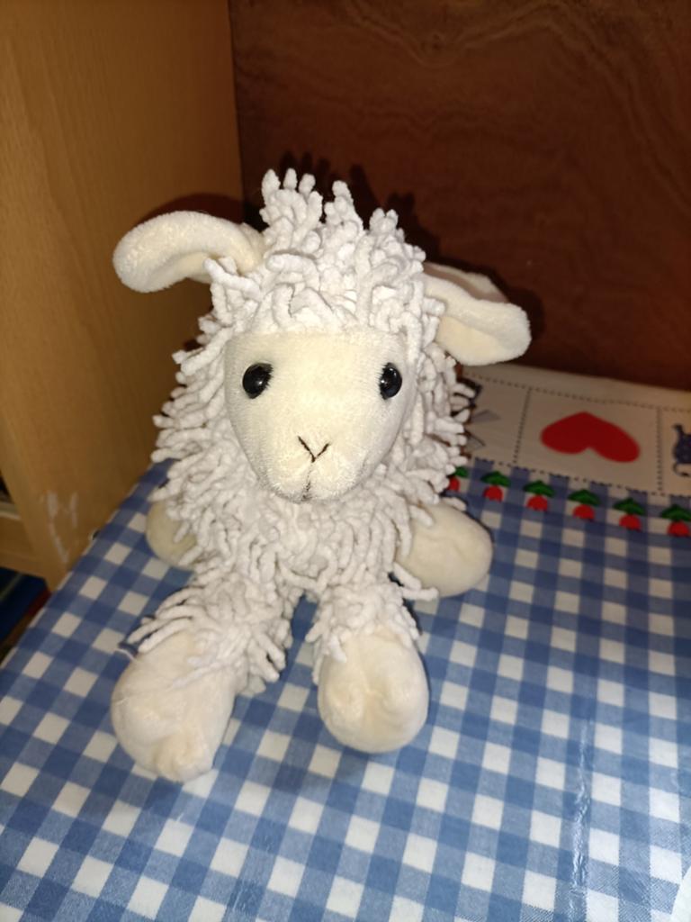 Texel schaap tas handtas knuffel met slierten 27 cm x 25 cm, Ophalen of Verzenden, Zo goed als nieuw, Overige typen