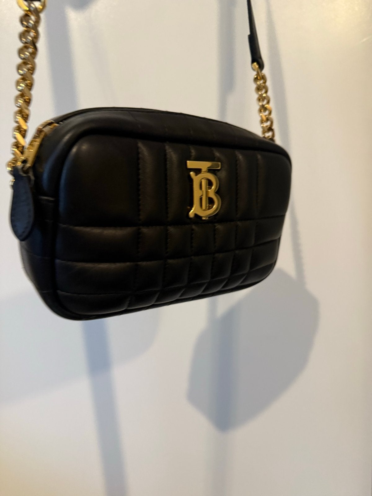 Burberry Lola Schoudertas Zwart Leer, Ophalen of Verzenden, Zo goed als nieuw, Zwart, Schoudertasje