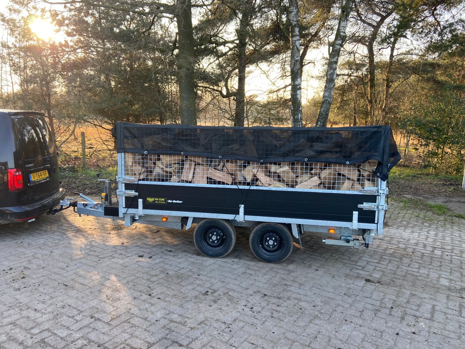 Droog haardhout, 6 m³ of meer, Ophalen