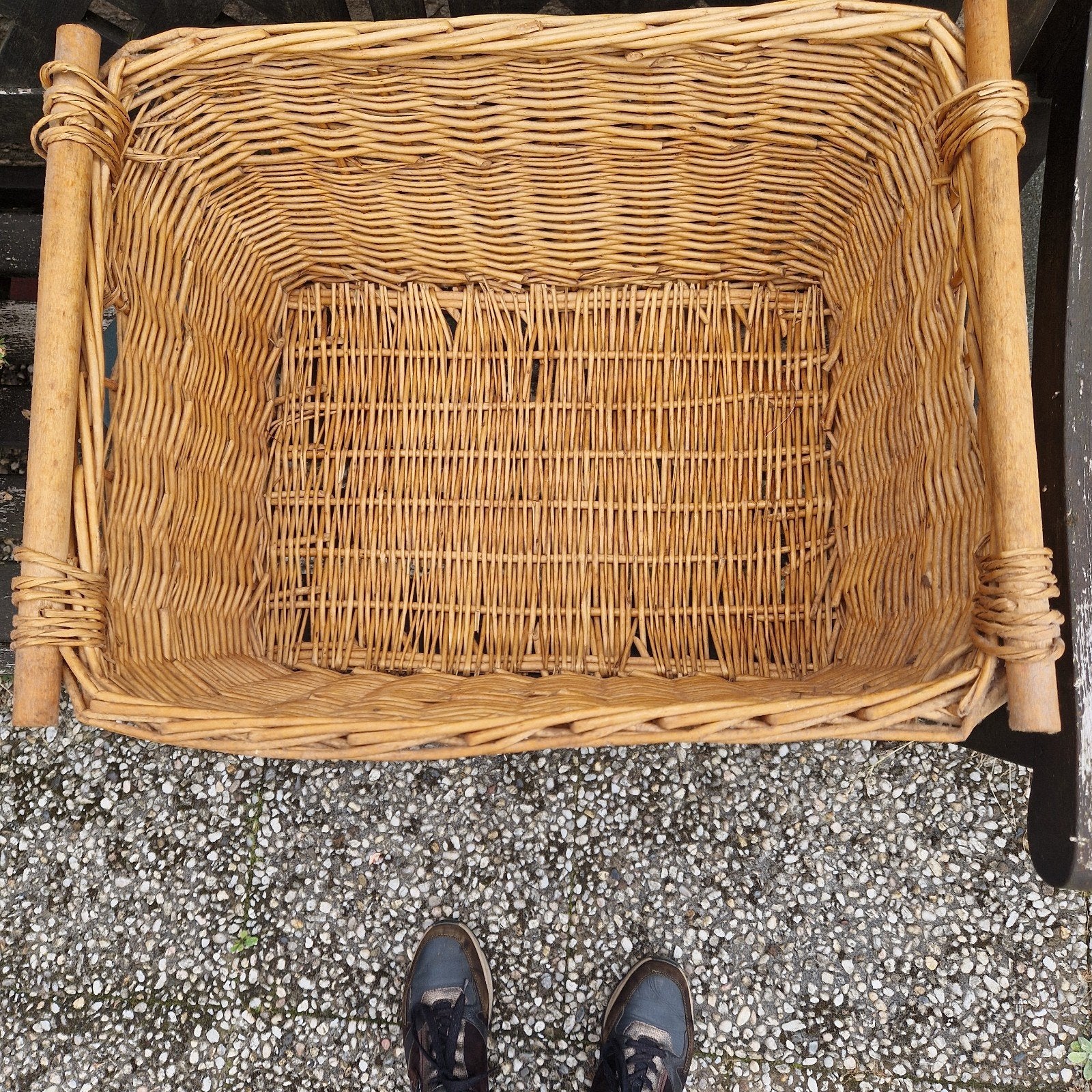 Grote rieten mand - 50x40x30 cm - Afhalen, Huis en Inrichting, Woonaccessoires | Schalen en Manden, Ophalen, Gebruikt, Gevlochten