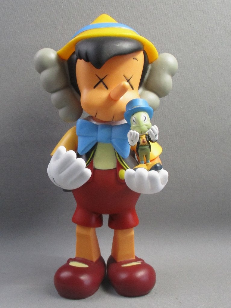 Disney Pinokkio Japie krekel gemerkt Kaws -2010 Medicom, Ophalen of Verzenden, Zo goed als nieuw