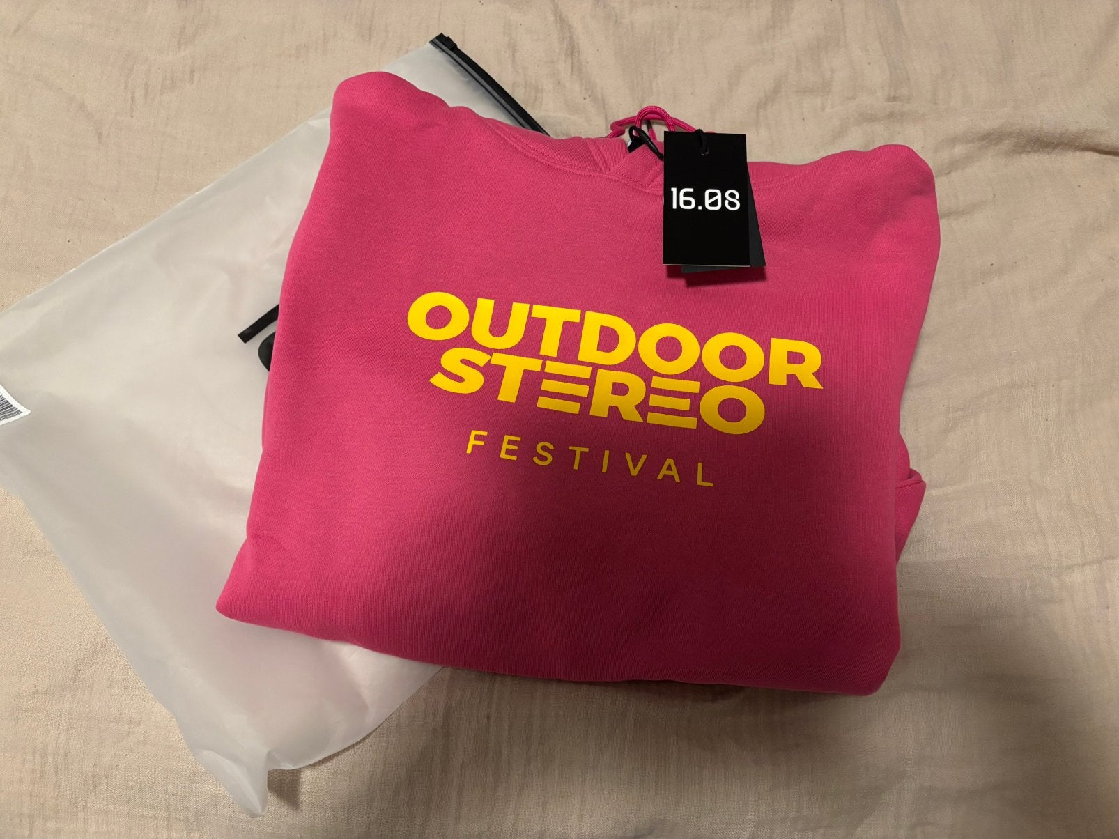 Nieuwe Hoodie “Outdoor Stereo”, Kleding | Dames, Truien en Vesten, Ophalen of Verzenden, Nieuw, Maat 42/44 (L), Roze