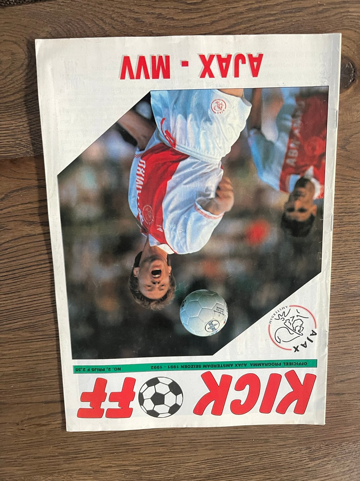 PROGRAMMABOEKJE AJAX-MVV 91-92, Verzamelen, Ophalen of Verzenden, Zo goed als nieuw, Ajax, Overige typen