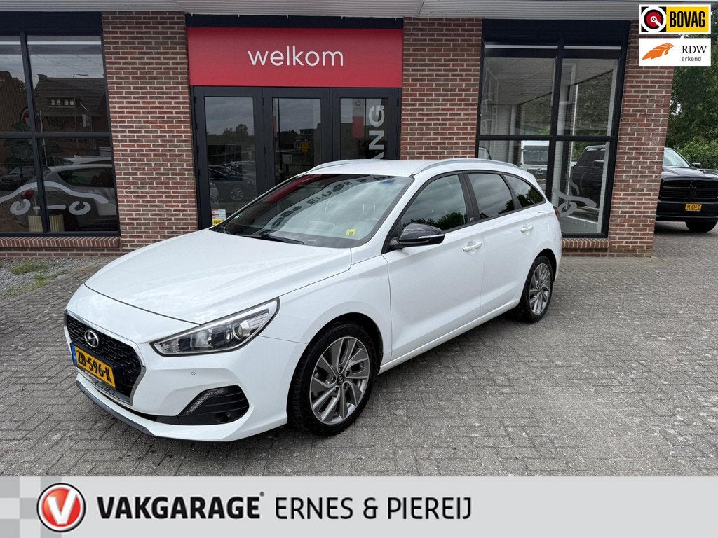 Hyundai I30 Wagon 1.4 T-GDI Premium, Auto's, Hyundai, Parkeersensor, Stof, 4 cilinders, Wit