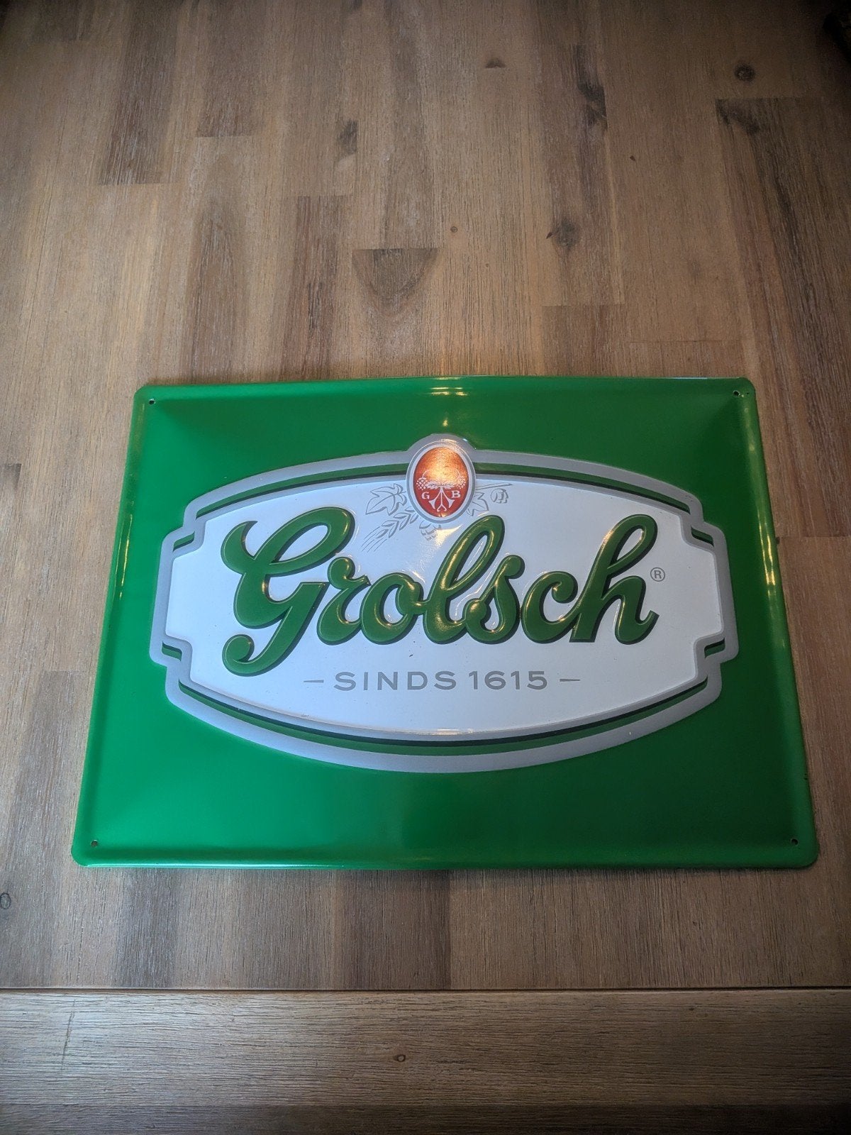 Grolsch Reclamebord - Sinds 1615, Ophalen of Verzenden, Reclamebord, Plaat of Schild, Grolsch