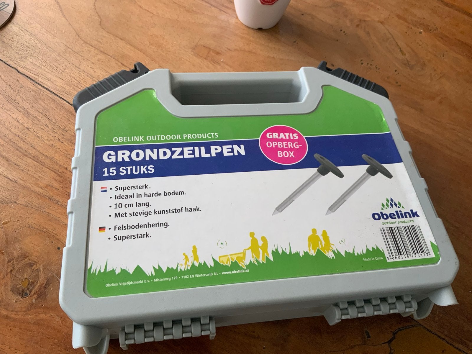Grondzeilpennen 15 stuks met opbergbox - Obelink, Ophalen of Verzenden, Nieuw