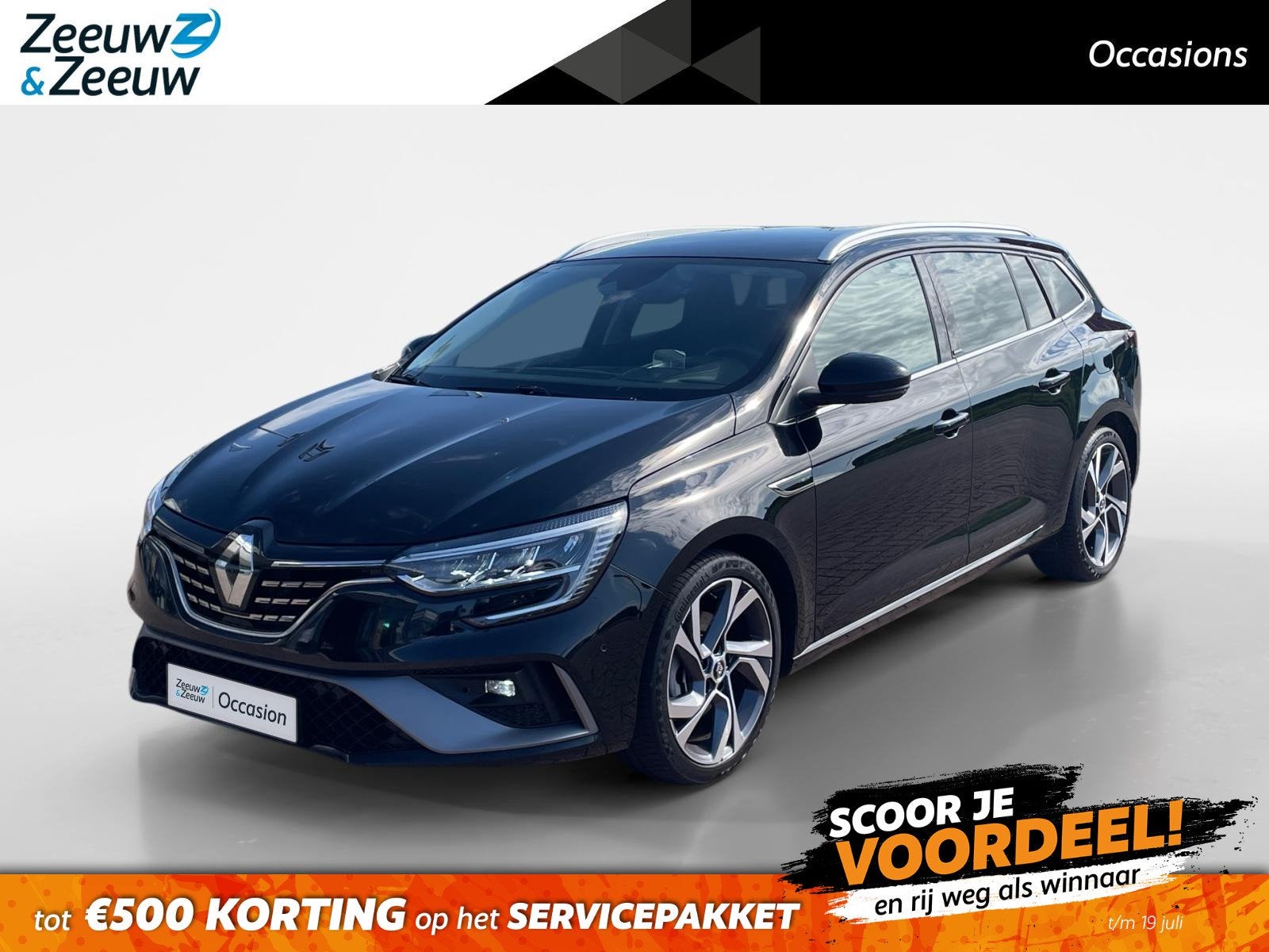 Renault Mégane Estate 1.6 E-Tech Plug-In Hybrid 160 R.S. Li, Auto's, Renault, Stof, Gebruikt, 4 cilinders, Zwart