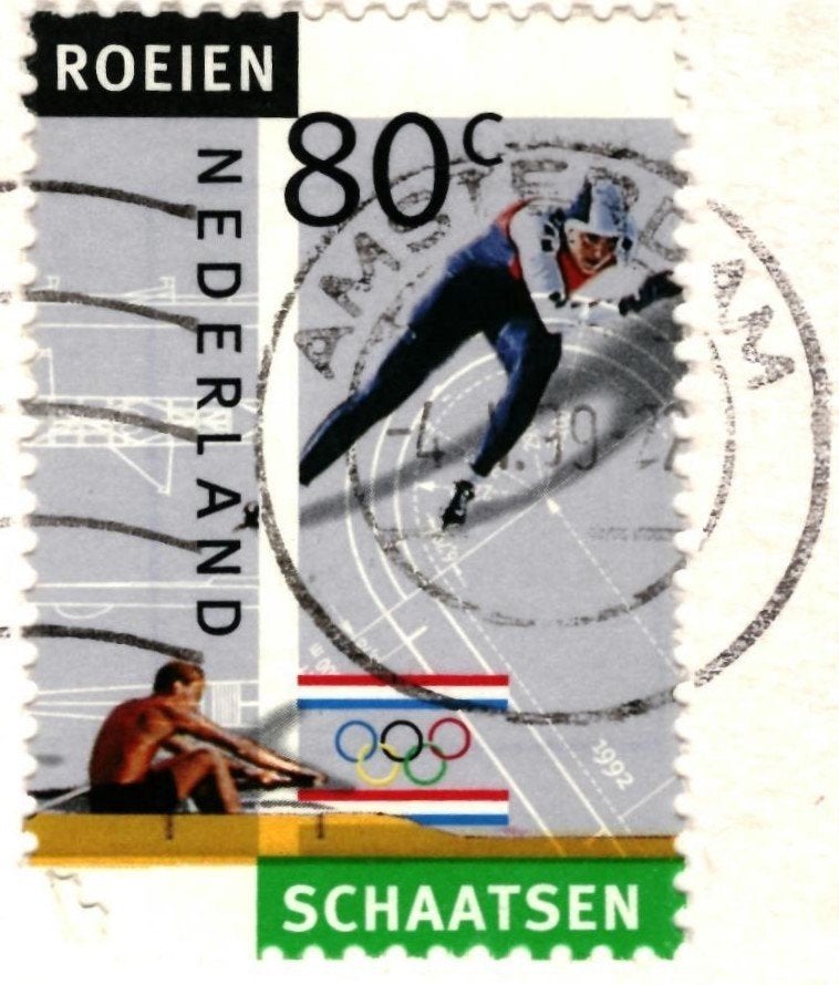 804362	Vliegtuig	80+ Fokker F 7a	 zegel	Olympische Spelen, Ophalen of Verzenden, 1980 tot heden, Gelopen, Voertuig