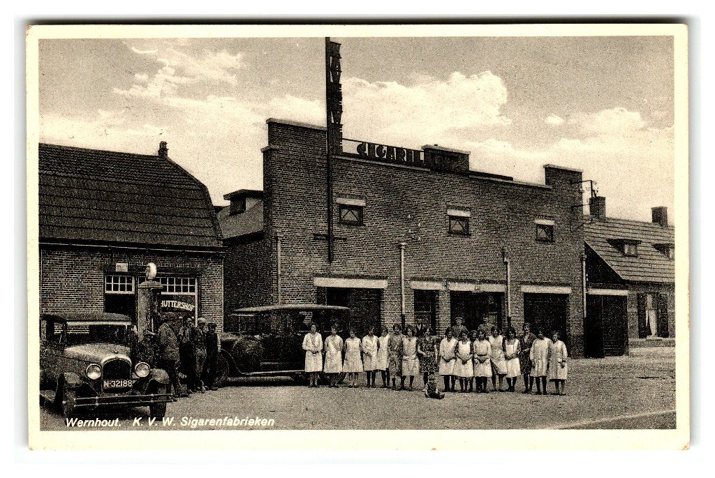 Wernhout, K. V. W. Sigarenfabrieken, Verzamelen, Verzenden, 1920 tot 1940, Gelopen, Noord-Brabant