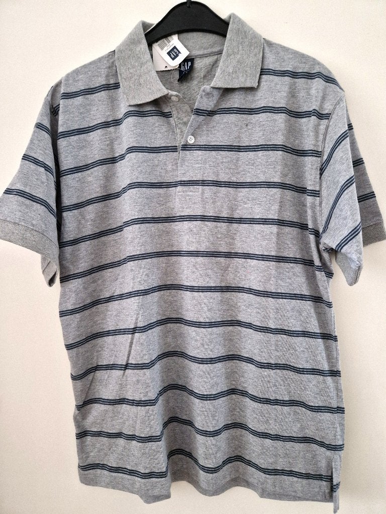 Maat XL GAP heren polo grijs/navy NIEUW (3974) a, GAP, Ophalen of Verzenden, Grijs, Maat 56/58 (XL)
