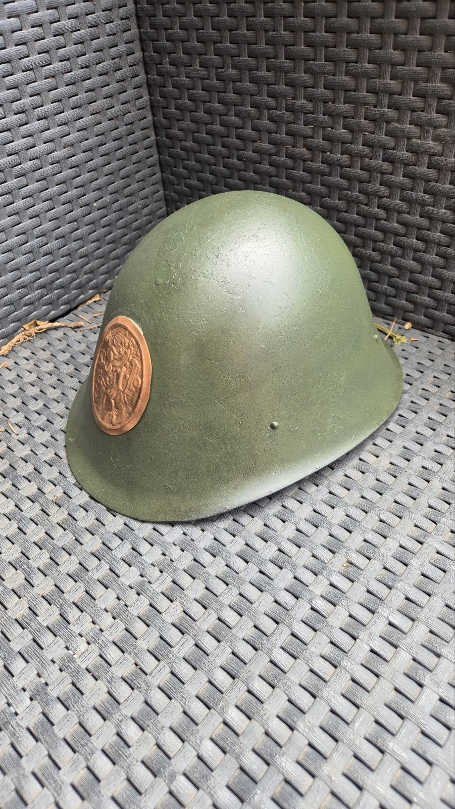 Nederlandse reenacment helm, Ophalen of Verzenden, Nederland, Helm of Baret