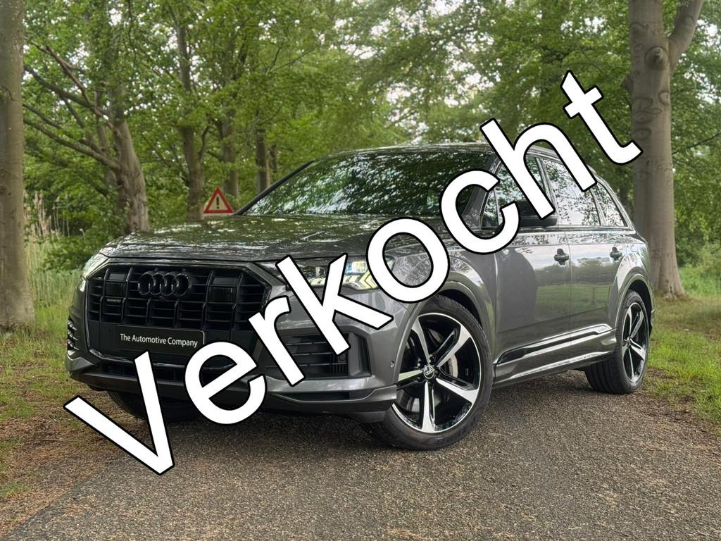 Audi Q7 55 TFSIe|Sline|Pano|Night Vision|Dealeronderhouden, Auto's, Audi, Automaat, Gebruikt, Zwart, 2995 cc
