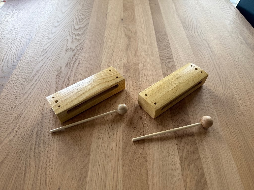 Woodblock incl. stok 2x, Ophalen of Verzenden, Zo goed als nieuw, Overige soorten