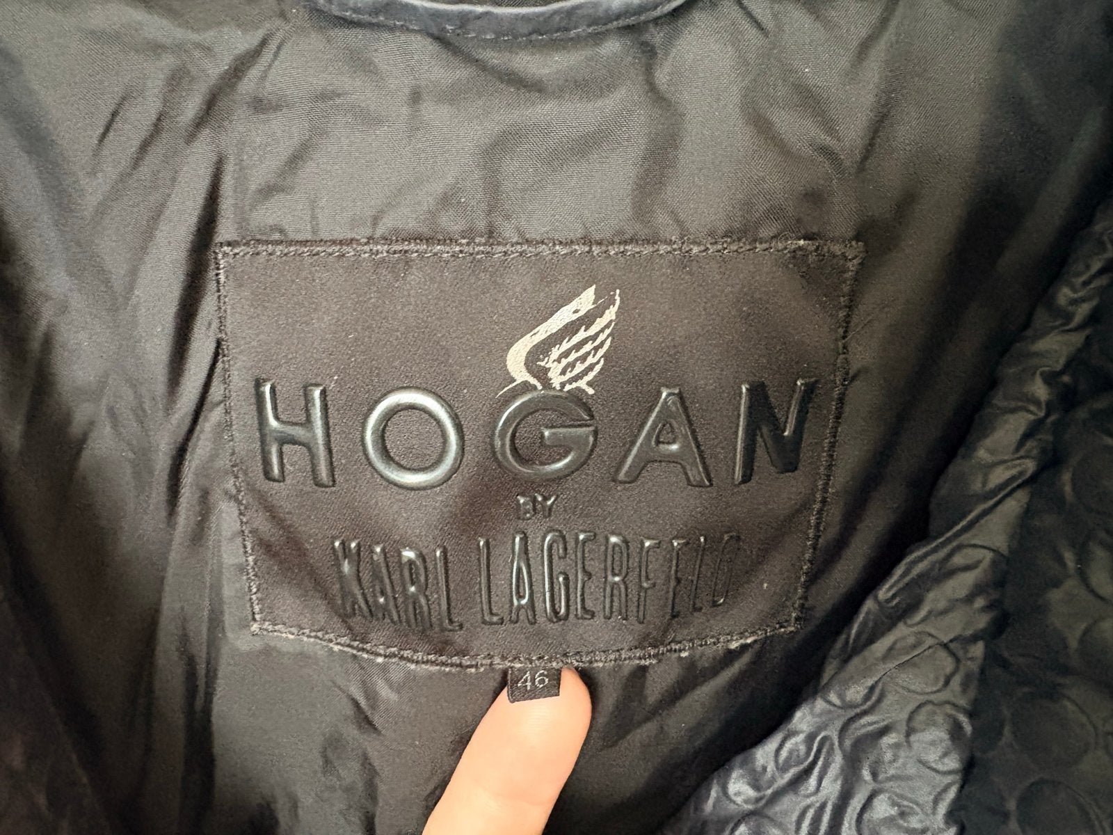 Hogan by Karl Lagerfeld Dames Jas Maat 46, Ophalen of Verzenden, Zo goed als nieuw, Maat 46/48 (XL) of groter, Zwart