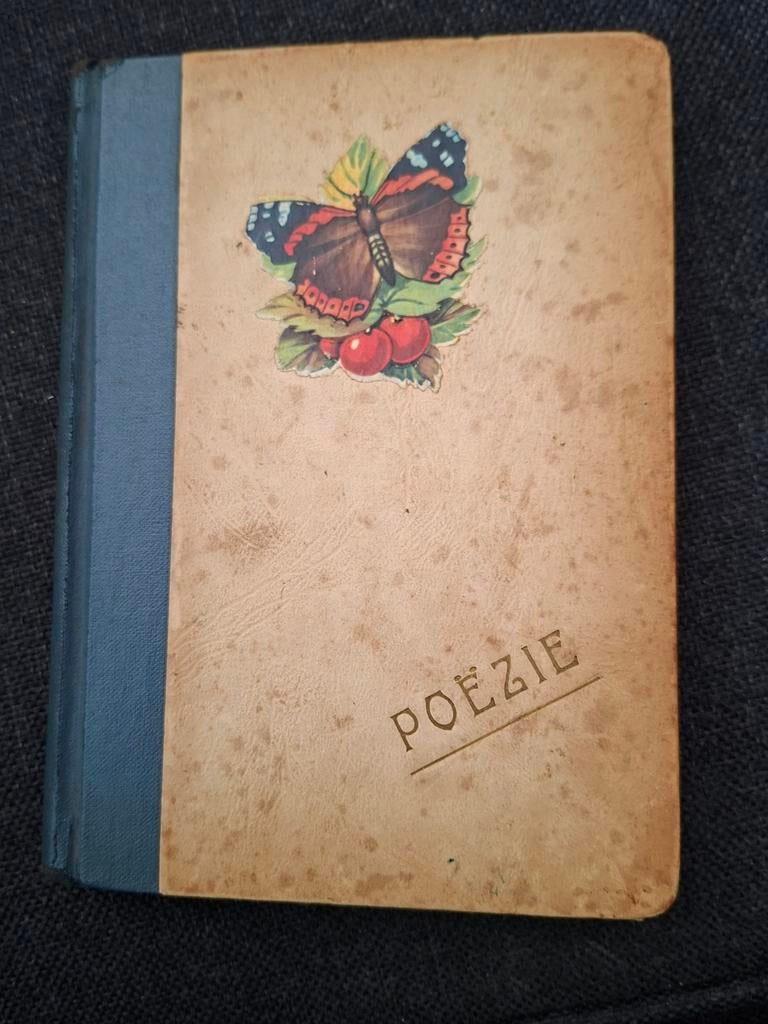 Poeziealbum 1950 met diverse plaatjes en geschreven teksten, Ophalen of Verzenden, Gelezen, Plaatjesalbum