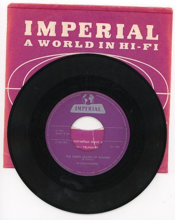 NL Jazz- de Dixie Stompers uit 1962, Beschermende buitenhoes, Gebruikt, 7 inch, Ophalen of Verzenden