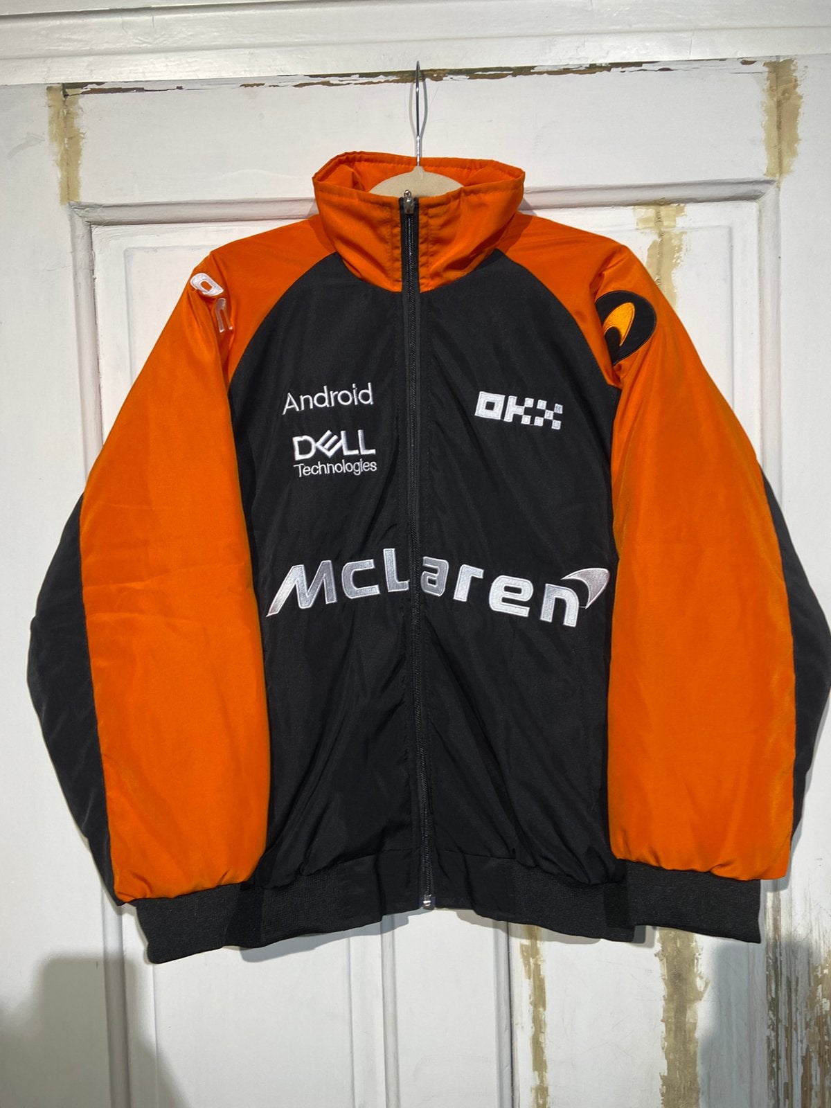 McLaren Racing-fanjas (maat M) Vintage oranje, Ophalen of Verzenden, Zo goed als nieuw, Maat 48/50 (M), Oranje