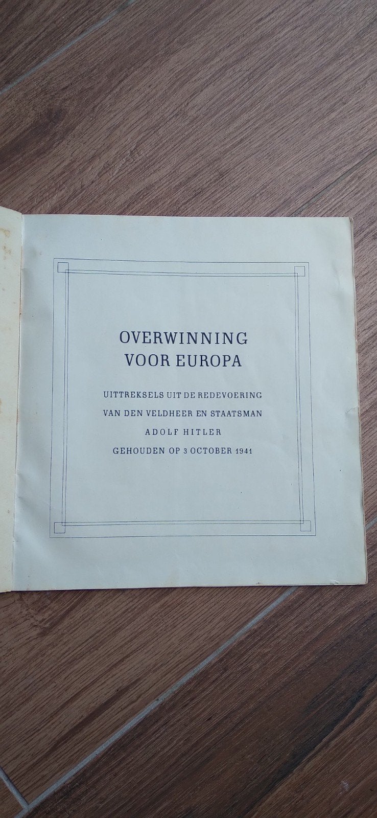 Overwinning voor Europa - Adolf Hitler (1941), Boeken, Adolf Hitler, Ophalen of Verzenden, Overige onderwerpen, Tweede Wereldoorlog