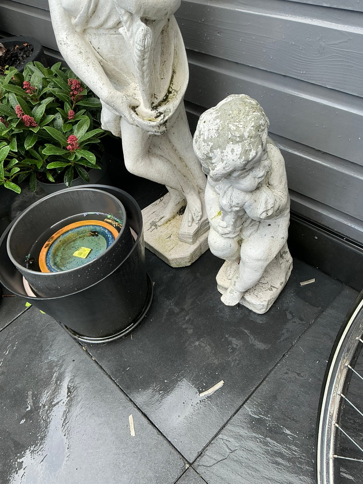3 stuks tuin beelden  50 jaar oud, Ophalen, Zo goed als nieuw