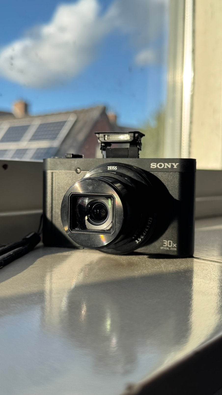 Sony Cyber-shot DSC-WX500 + Hoesje + 64GB, Accu, 18 megapixels, Ophalen of Verzenden, Zo goed als nieuw