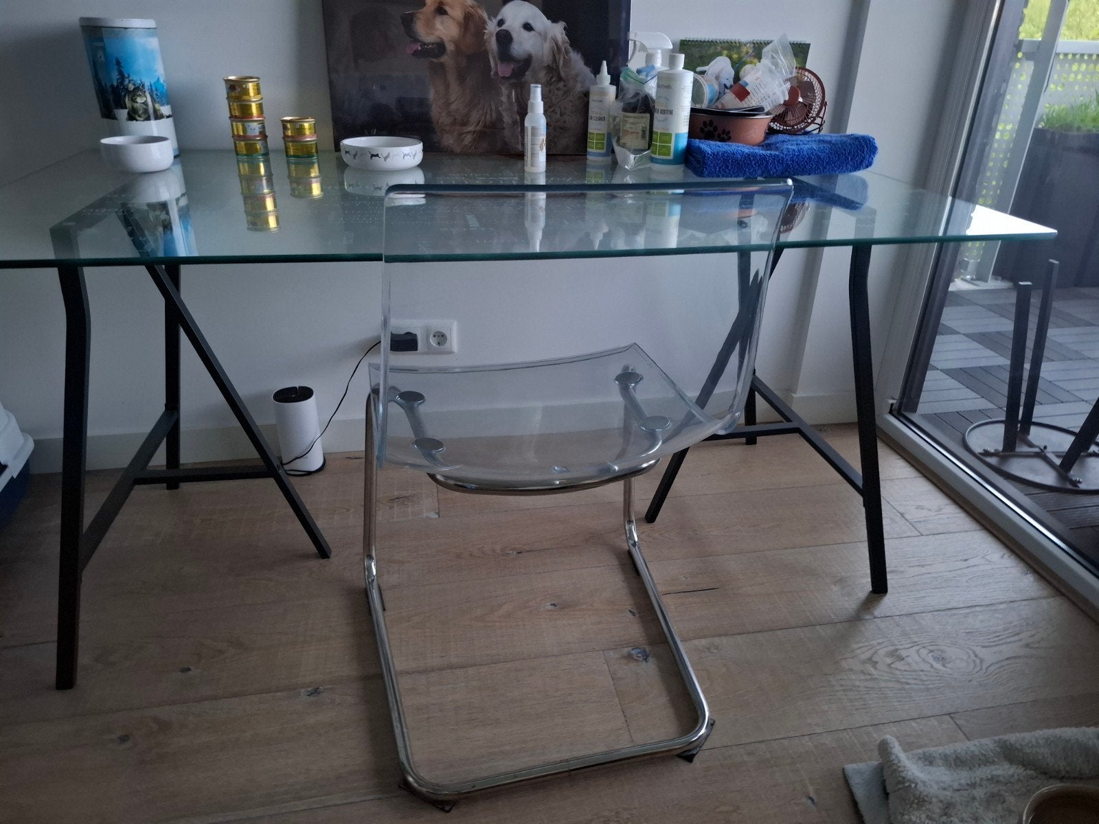 Bureau en stoel voor het nieuwe schooljaar!!, Ophalen, Demontabel, 150 cm, Schoolbureau