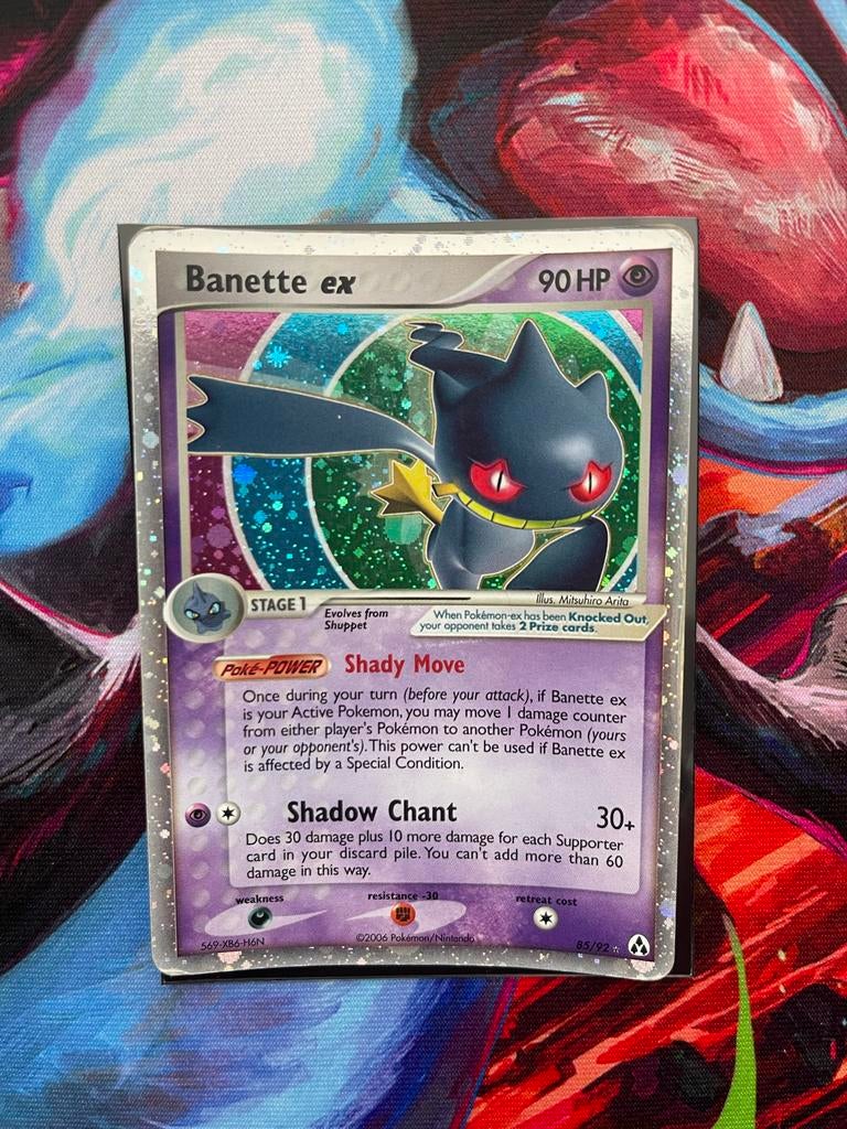 Banette EX Legend Maker 85/92 Pokémon Kaart, Ophalen, Zo goed als nieuw, Losse kaart, Foil